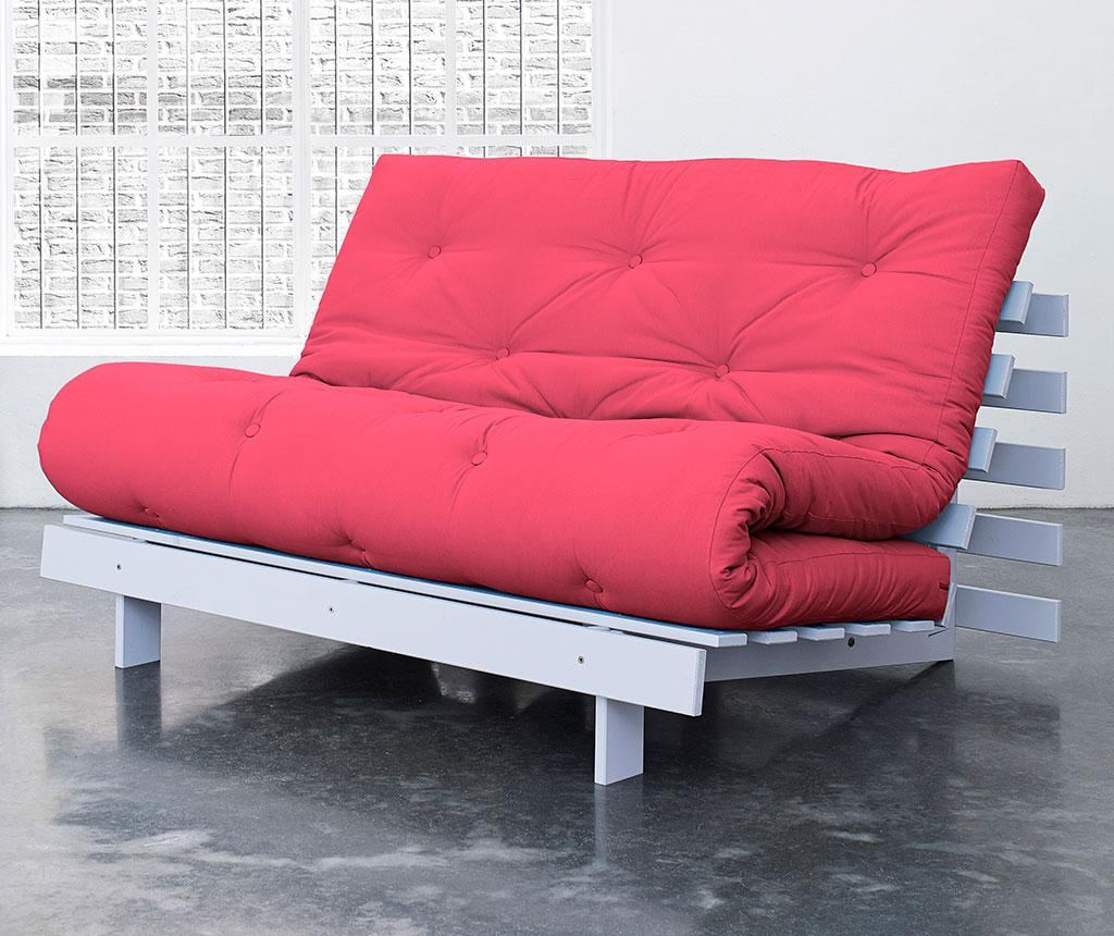 Sofa extensibila Roots White and Magenta 140x200 cm Vivre ro